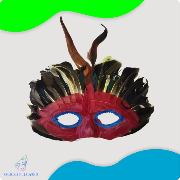 Antifaz de Plumas Mediano