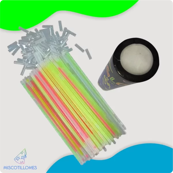 Pulseras Glowstick Tubo de 100 piezas - Imagen 3