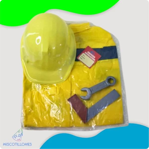 Disfraz Infantil de Constructor con Casco - Imagen 3