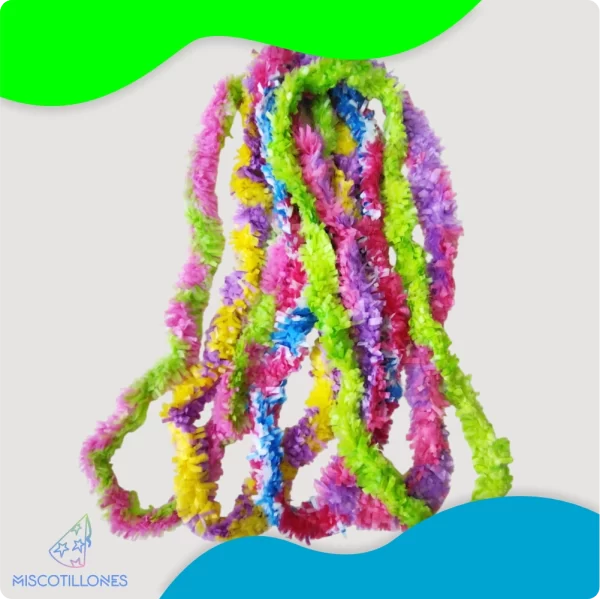 Collar Hawaiano Felpudo Multicolor