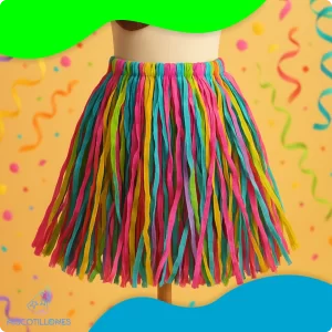 Falda Hawaiana Infantil de Papel Corta