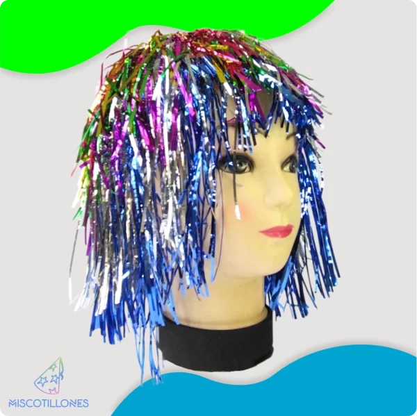 Peluca Metalizada Multicolor - Imagen 2