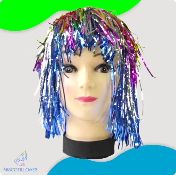 Peluca Metalizada Multicolor