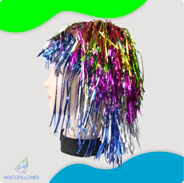 Peluca Metalizada Multicolor - Imagen 4