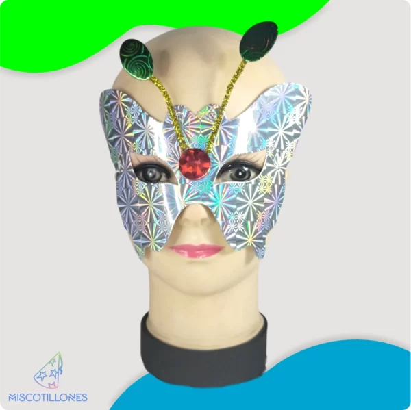 Antifaz Metalizado Mariposa - Imagen 5