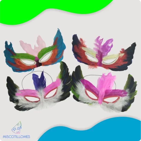Antifaz de Plumas Pequeño - Imagen 4