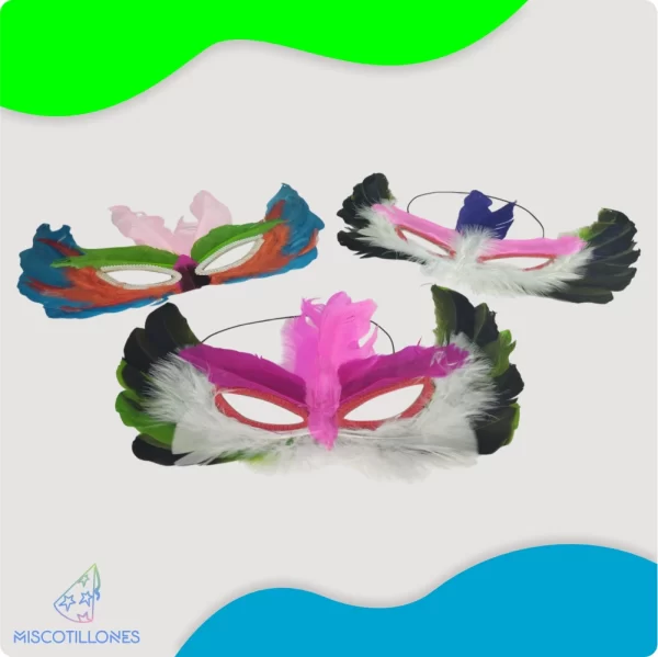Antifaz de Plumas Pequeño - Imagen 3