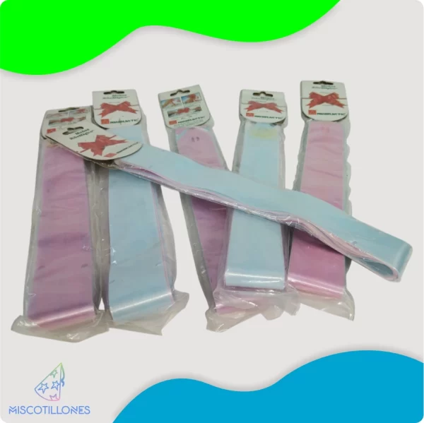 Lazo Grande Cielo y Rosa (3 Pack) - Imagen 3