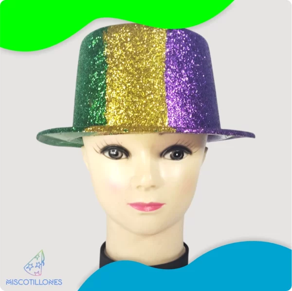 Sombrero Mardi Gras Escarchado - Imagen 2