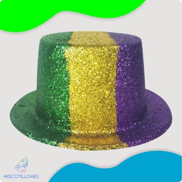 Sombrero Mardi Gras Escarchado - Imagen 3