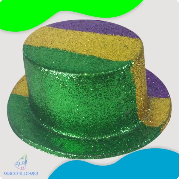 Sombrero Mardi Gras Escarchado - Imagen 6