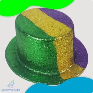 Sombrero Mardi Gras Escarchado