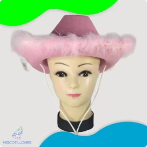 Sombrero Vaquero Felpudo Rosado